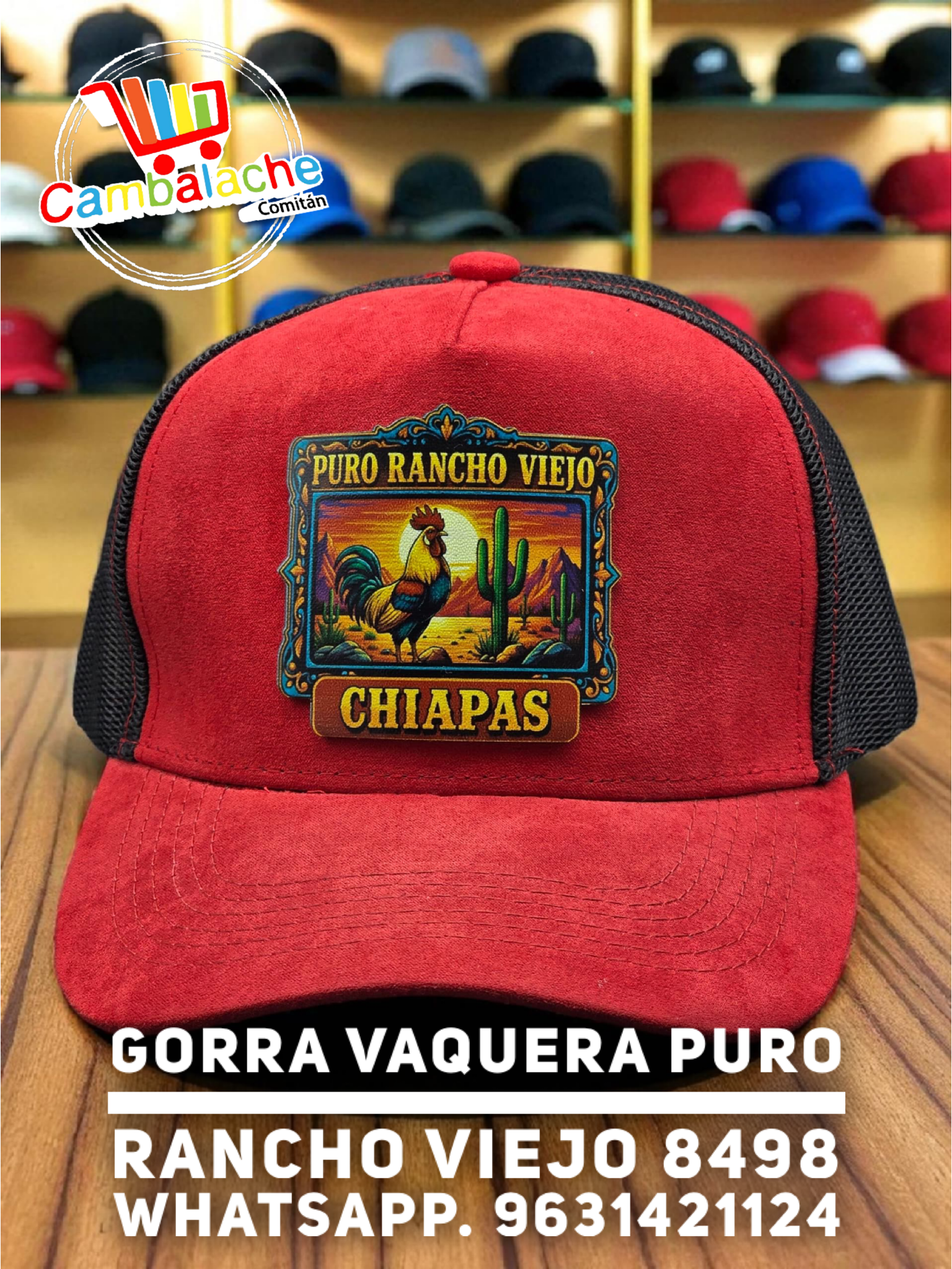 Gorra Vaquera Puro Rancho Viejo 8498