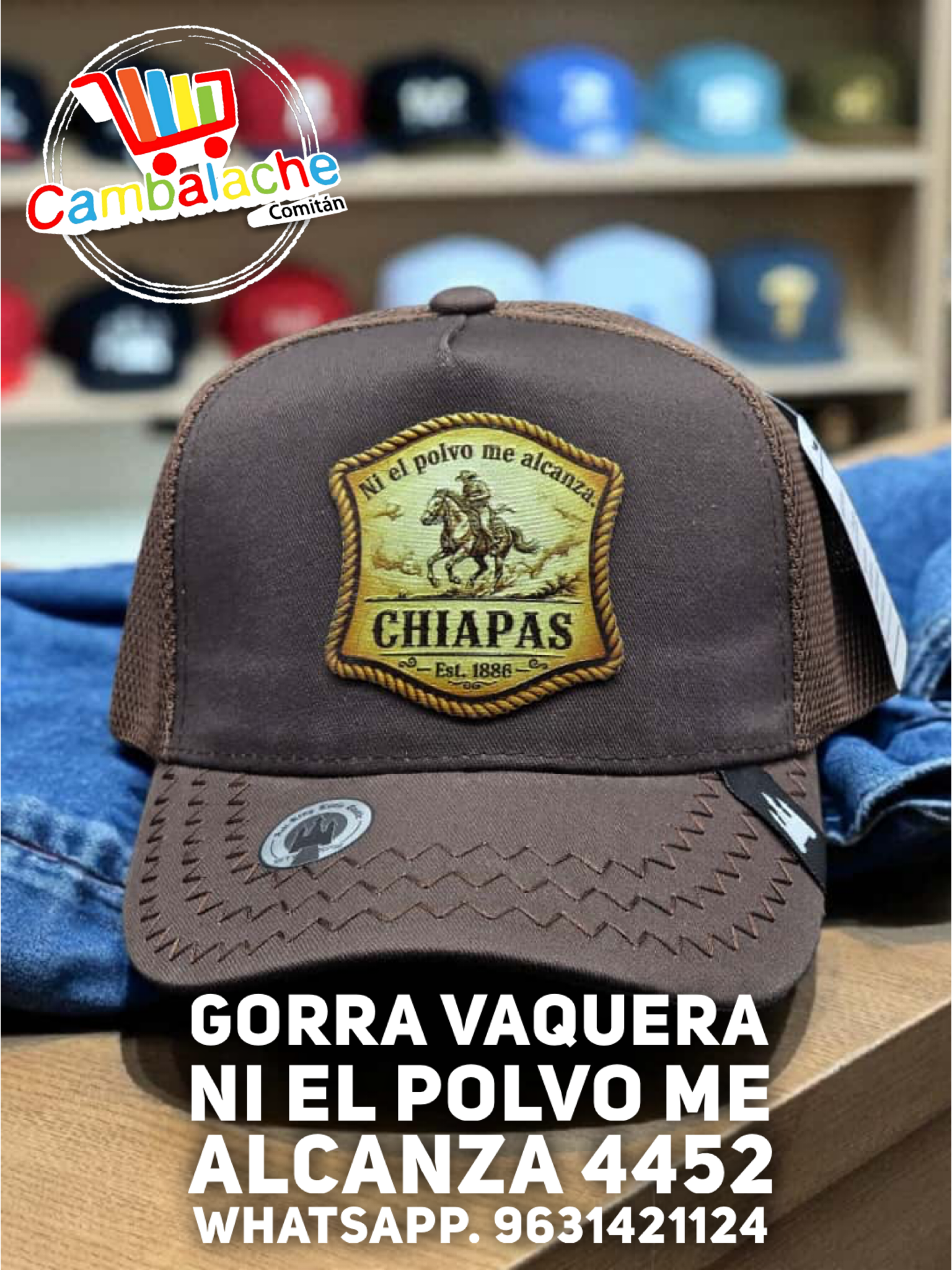 Gorra Vaquera Ni El Polvo Me Alcanza 4452