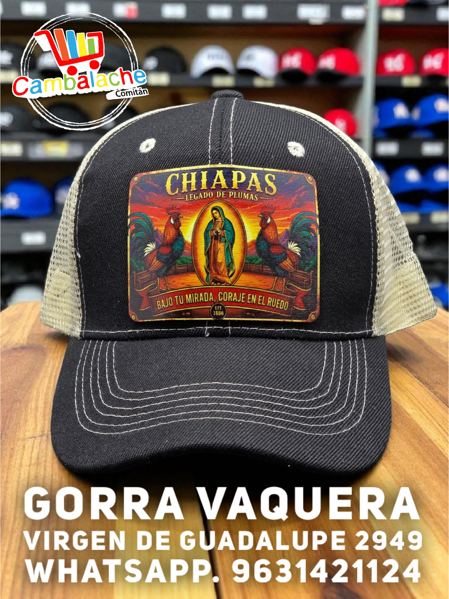 Gorra Vaquera Virgen de Guadalupe 2949