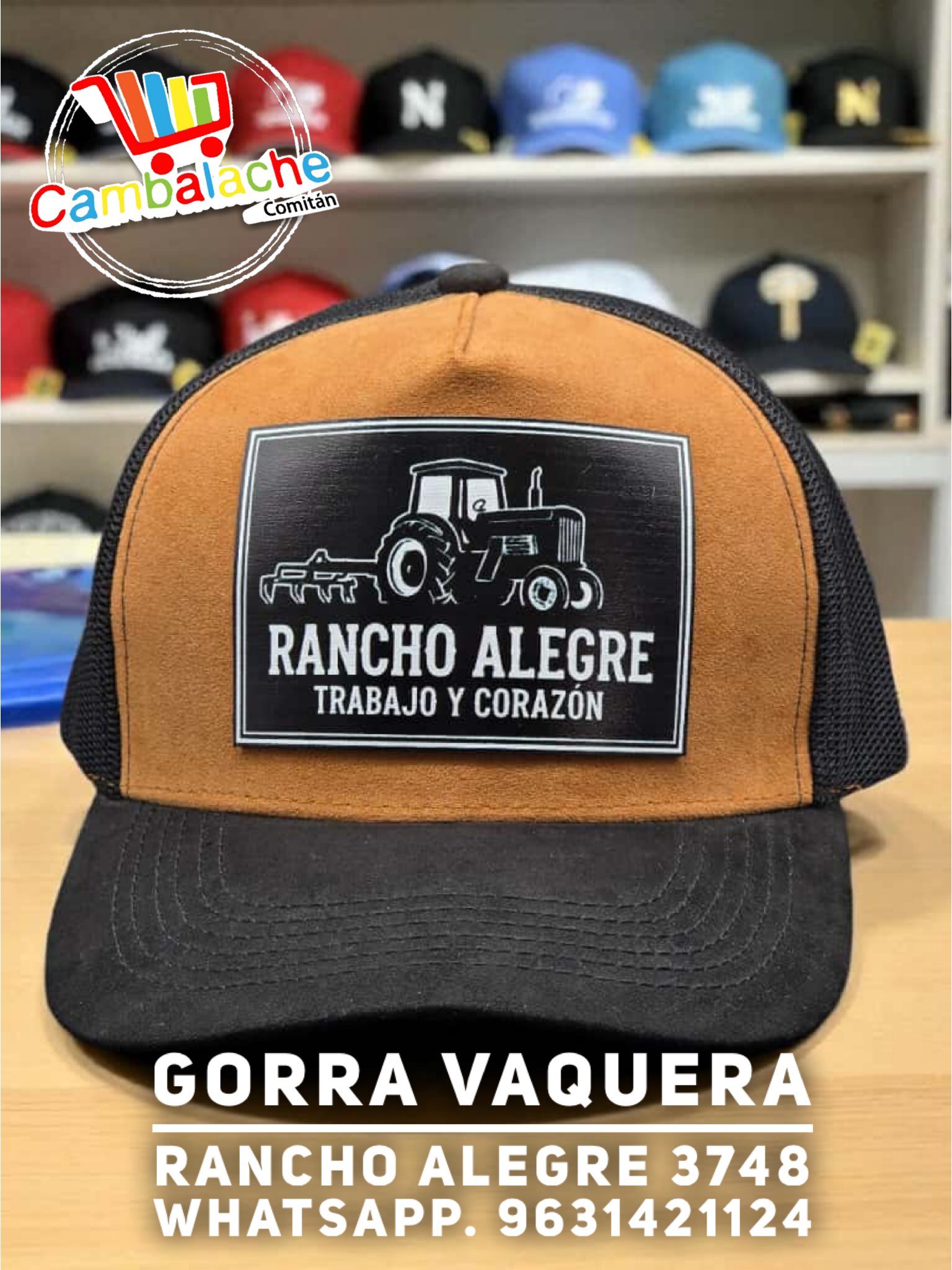 Gorra Vaquera Rancho Alegre 3748