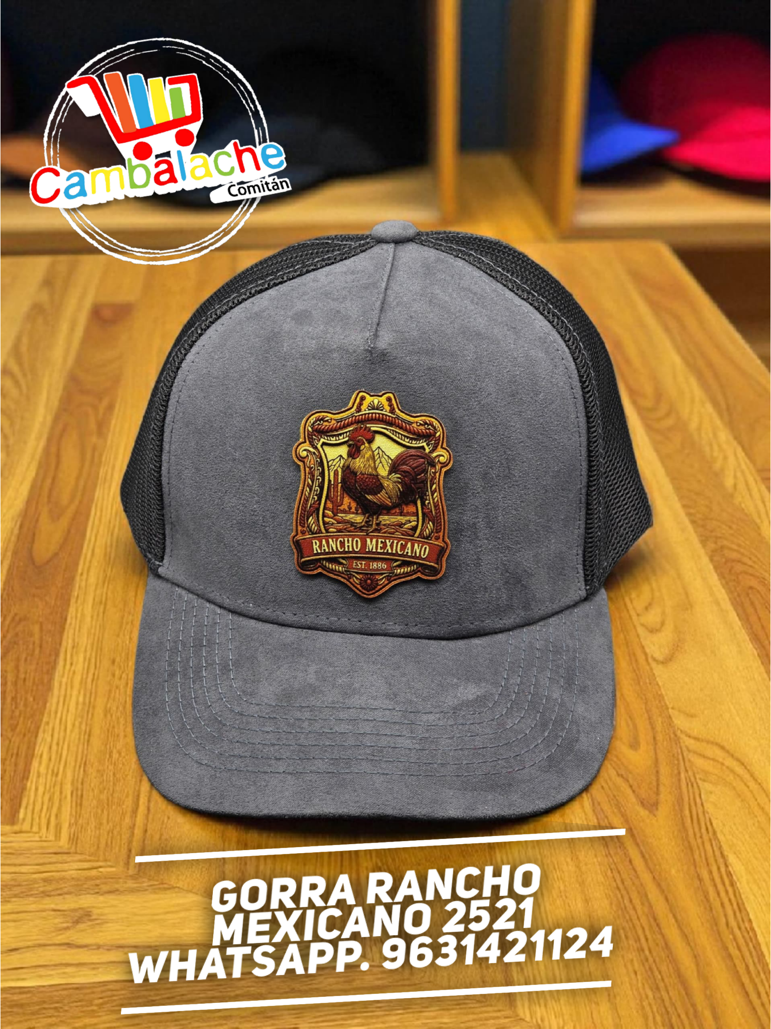 Gorra Vaquera Rancho Mexicano 2521