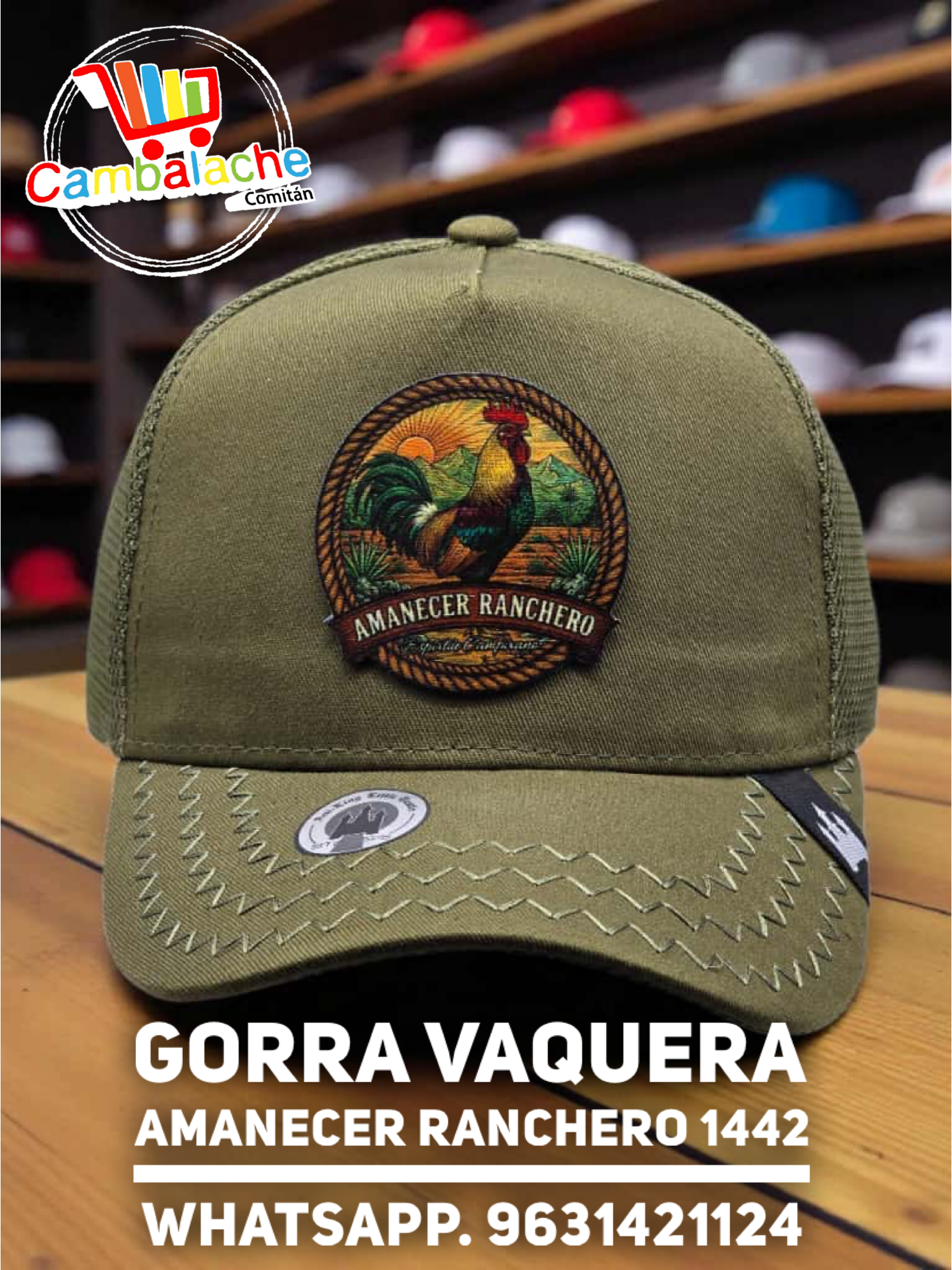 Gorra Vaquera Amanecer Ranchero 1442